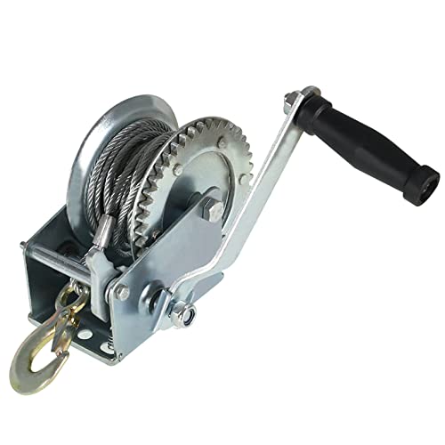Winche manual para barco 1600lbs con cable de 10m miniatura 1
