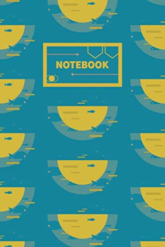 Notebook: Young Kid Writing Paper Notebook, Bullet Journal, Travel Journal, Practice Sheets Blank, Lettering For Kids, Ideas Record, Notebook For ... 120 Pages. Sun Reflection and Fish in Water.