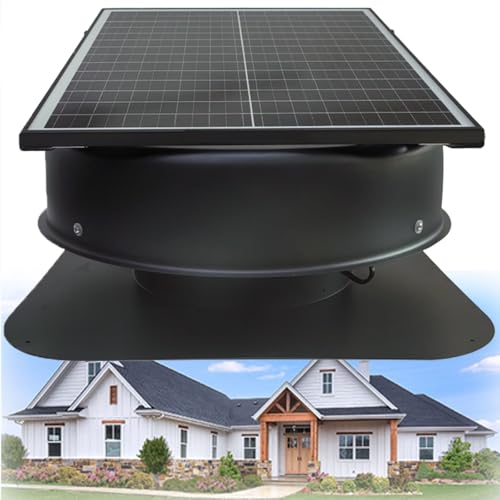 Ventilatore solare da soffitta con controllo termostato, telecomando, ventilazione resistente alle intemperie per casa, garage, negozio, camper