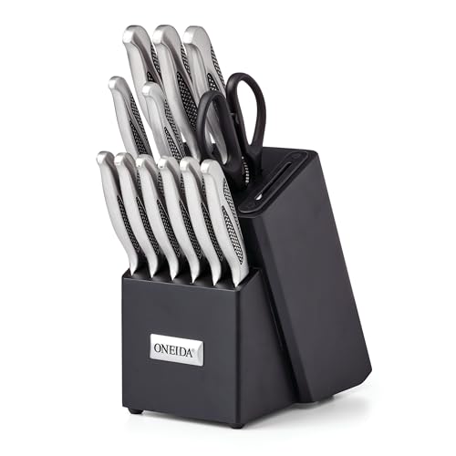 Oneida Crosshatch 14-Piece Kitchen Knife Set with Block - image 1
