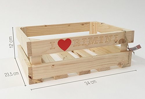 Cesto cassettina in legno per bici