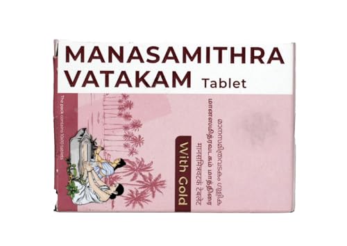 Image of AVP Manasamithravatakam 100 Tablets With Gold | Herbal Stress Buster | Ayurvedic Brain Support | Stress Relief, Calmness & Sleep Support | Traditional Herbal Mental Wellness Formula