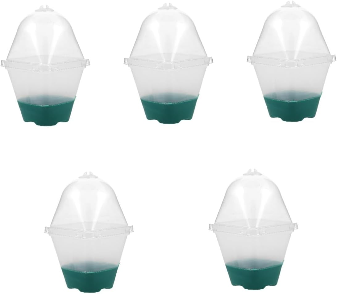 Mipcase 5pcs Clear Nursery Pot for Plants Reusable Breathable Flowerpot Drainage Lightweight Garden Planter for Indoor and Outdoor Planting Cover