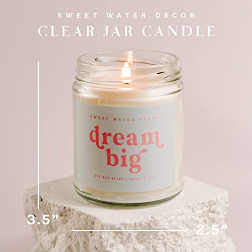 Sweet Water Decor, Dream Big Candle | Mango And Coconut Scented Soy Wax Candle For Home | 9Oz Jar Candle With Gold Lid, 40 Hour Burn Time, Made In The Usa #TOP3