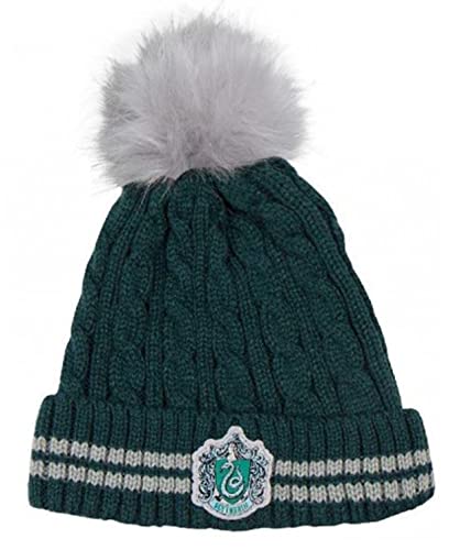 Harry Potter Gorro de invierno acrílico para niños, verde, 2-6 Años