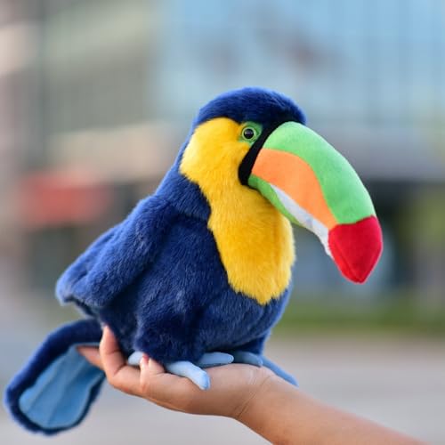 Poupée en peluche réaliste toucan pour décorer une chambre d'enfant tropicale