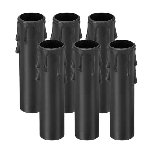 Fundas para candelabro E12 PATIKIL de goteo negro alta calidad