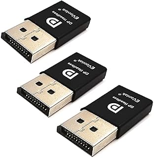 EVanlak HDMI Dummy Plug Headless Ghost Display Emulator Premium Aluminum PCFit Headless-1920x1080 New 3RD@60Hz-1pack