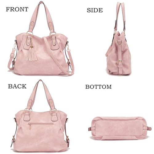 Soperwillton Fashion Handbag for Women Shoulder Bag Top Handle Satchel Hobo Tote Bag Purse Set 4pcs2