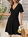 FENSACE Black Dresses for Women Summer Work Funeral Semi Formal Dress(Black,Large)