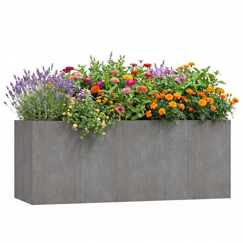 Hochbeet Cortenstahl 200x80x80 cm Rostig Wetterfest Pflanzkübel