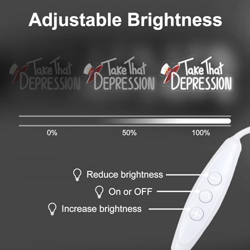 Image of Take That Depression Duck Neon Sign, Hazbin Hotel wall art, Lucifer,Hazbin Hotel Fan Art, Depression Duck,Best Dad Lucy, Lucifer Morningstar, 16.5 inchx8.7 inch