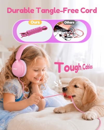 Image of Acer OHW355 Kids Headphones with Cord for School,Over Ear Wired Headphones