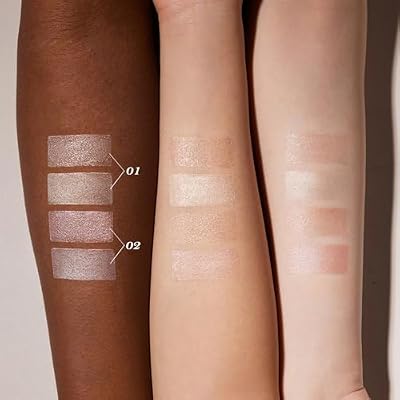 Flower Knows Shell's Jewel 2-in-1 Under Eye Highlighter Stick,Smudge-Proof Creamy Shimmer EyeShadow Stick,Dual-Color Highlighter,Convenient Multi-Use Makeup Pencil(01 Vanilla White)