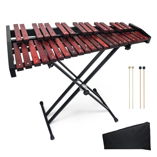 Marimba Xylophone 37 Key with Mallets Adjustable Stand Carrying Case
