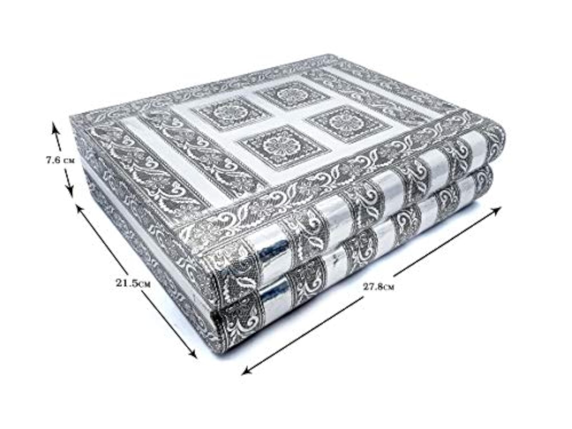 Handmade Wooden Jewellery Box, Makeup Box, Silver & Blue