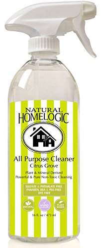 Natural HomeLogic Eco Friendly All Purpose Cleaner, 16 fl oz | Non-Toxic, No Sulfates, No Fumes, Safe, and Powerful Formula For A Natural Clean (1 Pack, Citrus Grove)