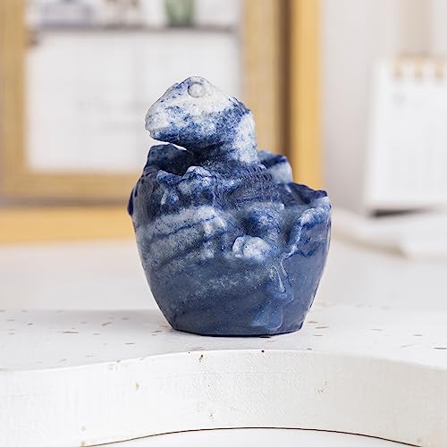 mookaitedecor Blue Aventurine Crystal Baby Dinosaur Ornament Collectible Figurine - Image 3