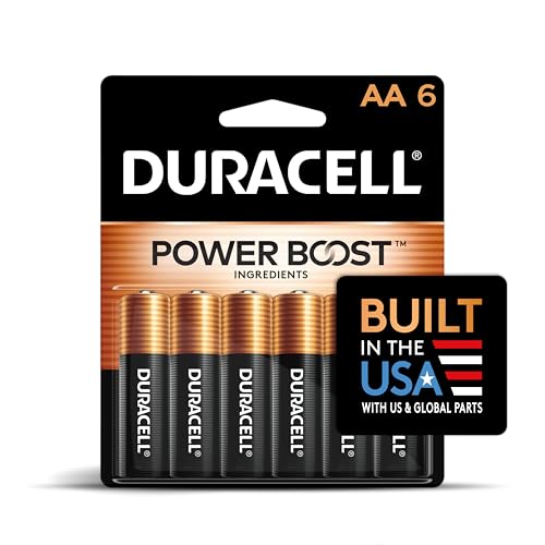 Image of Duracell Coppertop Double AA Batteries with Power Boost Ingredients, 6 Count (Pack of 1) Long-lasting Alkaline Double AA Battery for Household and Office Devices