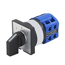1Pcs Universal Changeover Selector Switch, Power Transfer Switch, 3 Positions 8 Terminals, LW26-10/2 380V 10A Motor, Water Pump Generators, Rotary Cam Selector