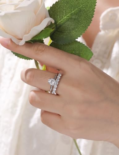 getlove Oval Cut Moissanite Engagement Ring 1.5 Carat Solitaire Moissanite Rings 18K Gold Plated Solid Sterling Silver with D Color VVS1 Clarity Gift for Her Size 4.5 - Image 3