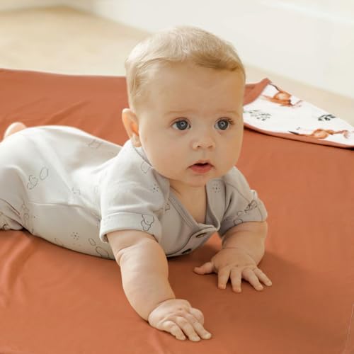 Image of GRSSDER Baby Blankets Super Soft Stretchy Jersey Knit Swaddle Blanket for Baby Girls, Stylish Double Layer Receiving Blankets 34 x 44 Extra Large for Swaddling, Elk Animals