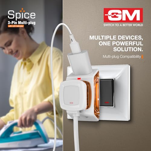 GM 6AMP 3-Pin Multiplug Travel Adapter with Universal Socket - Image 5