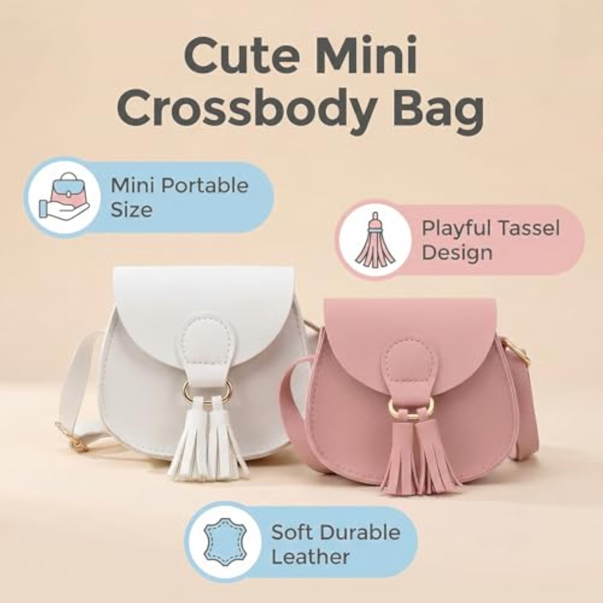 2 Pack Toddler Crossbody Novelty Wallets for Girls