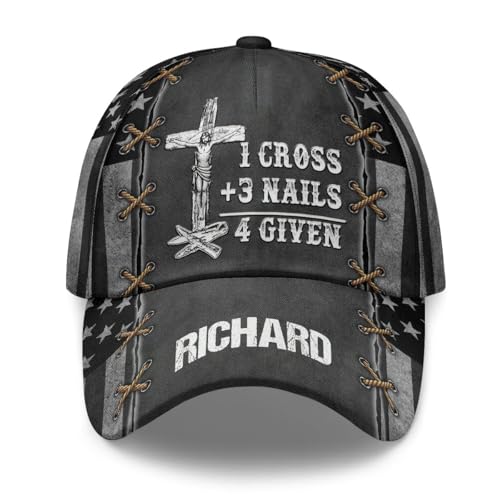 1 Cross 3 Nails Faith Baseball Cap for Men and Dad