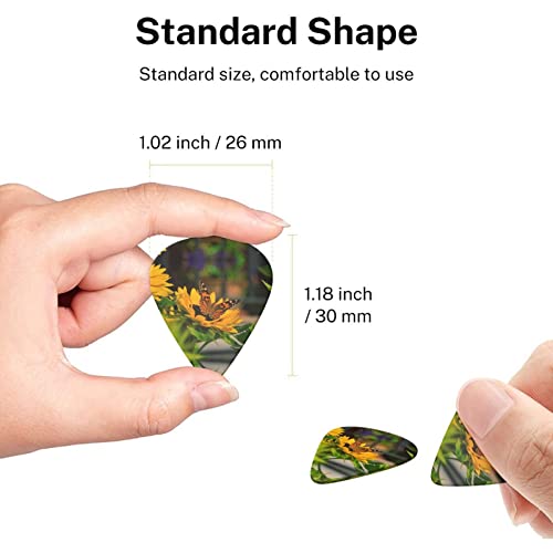 Sunflower Butterfly Lot de 6 médiators pour guitare acoustique, guitare électrique, basse, ukulélé – fin, moyen et épais - Les Beatles, Paul McCartney, John Lennon, RIngo Starr, George Harrison Sunflower Butterfly Lot de 6 médiators pour guitare acoustique, guitare électrique, basse, ukulélé – fin, moyen et épais – Image 8