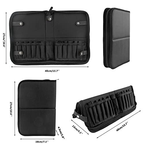 Discoball Makeup Brush Bag Foldable Make up Brush Pouch Artist Brush Case Travel Brushes Holder Professional Makeup Brush Handbag for Travel & Home (Brushes not Included) - Image 3