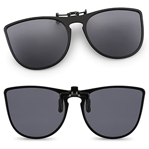 FEISEDY Cat Eye Polarized Clip-On Sunglasses Men Women over Glasses Driving Outdoor B27642