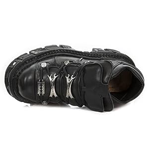 New Rock M-TANK106-C2 Unisex czarne 100% skórzane gotyckie