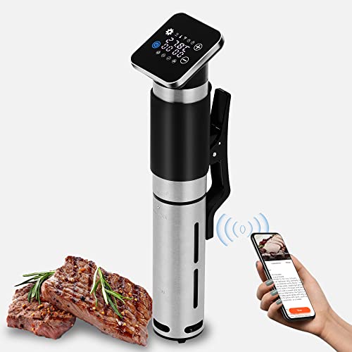 Biolomix Sous Vide vařič, WiFi přesný vařič, přesný varný termostat, sous-video stroj s ovládáním teploty, času a dotykového ovládáním, 1300 W