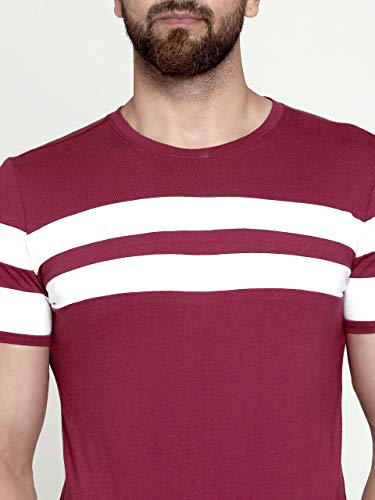 Image of AUSK T-Shirt for Mens Double Stripes on Chest