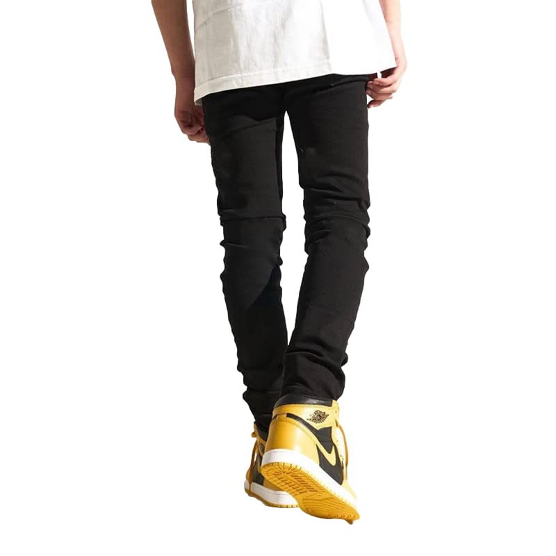 Mens Skinny Fit Straight Leg Jeans, Slim-Fit Stretch Printed Men's Jeans3