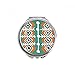 Green Pattern Mexico Totems Ancient Civilization Hand Compact Mirror Round Portable Pocket Glass