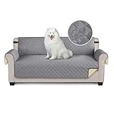 TAOCOCO Funda de Sofá Impermeable Funda de Cojín de Protección para Mascotas Funda de Sofá Antisuciedad(Gris Claro/ 3 Plazas 165 * 190cm)