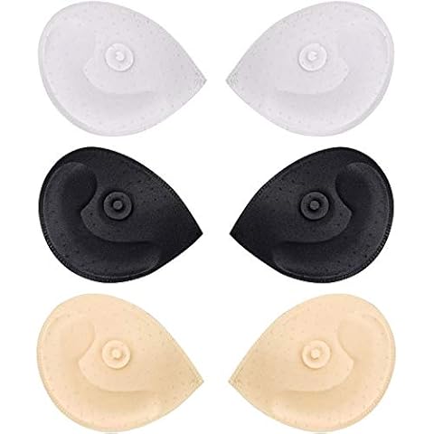 TopBine 3 Pairs Bra Pads Inserts Removable Bra Pads Bra Cups Inserts Breast Pads for Sport Bra and Bikini Tops Cover