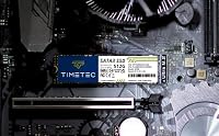 Timetec 512GB SSD 3D NAND SATA III 6 Gb/s M.2 2280 NGFF 256 TBW Lesegeschwindigkeit bis zu 550 MB/s SLC-Cache Leistungssteigerung Internes Solid-State-Laufwerk für PC, Computer, Laptop und Desktop – Ansicht 6