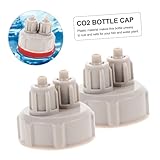 HIAKDOFT 2 Piezas Tapón Rápido para Botella de Acuario Unidades Accesorio DIY para Generador de Burbujas Tapa de Plástico Segura para Plantas Acuáticas Compatible con Reactores Caseros
