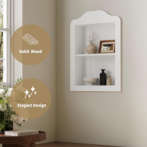 CJL 14''x18'' Recessed Medicine Cabinet, Solid Wood Niche Cabinet, White by CJL - Used condition - Image 5