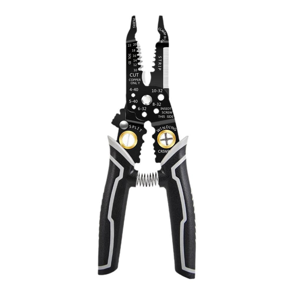 Generic szhdxsy Multifunctional Wire Cutter and Stripper, 9-in-1 Wire Stripper Tool, Crimper, Cable Tool with Stripping, Cutting, and Crimping Functions, Wire Splitting and Winding