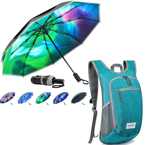 Mochila de senderismo ligera y plegable 10L con paraguas miniatura 1