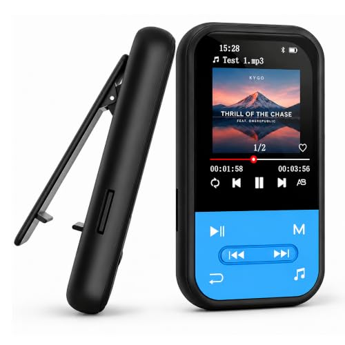 Image of 128GB MP3 Player with Bluetooth 5.4, 2.4 inch Portable HiFi Music Player with FM Radio /HD Speaker /E-Book, Digital Music Player Earphones Included