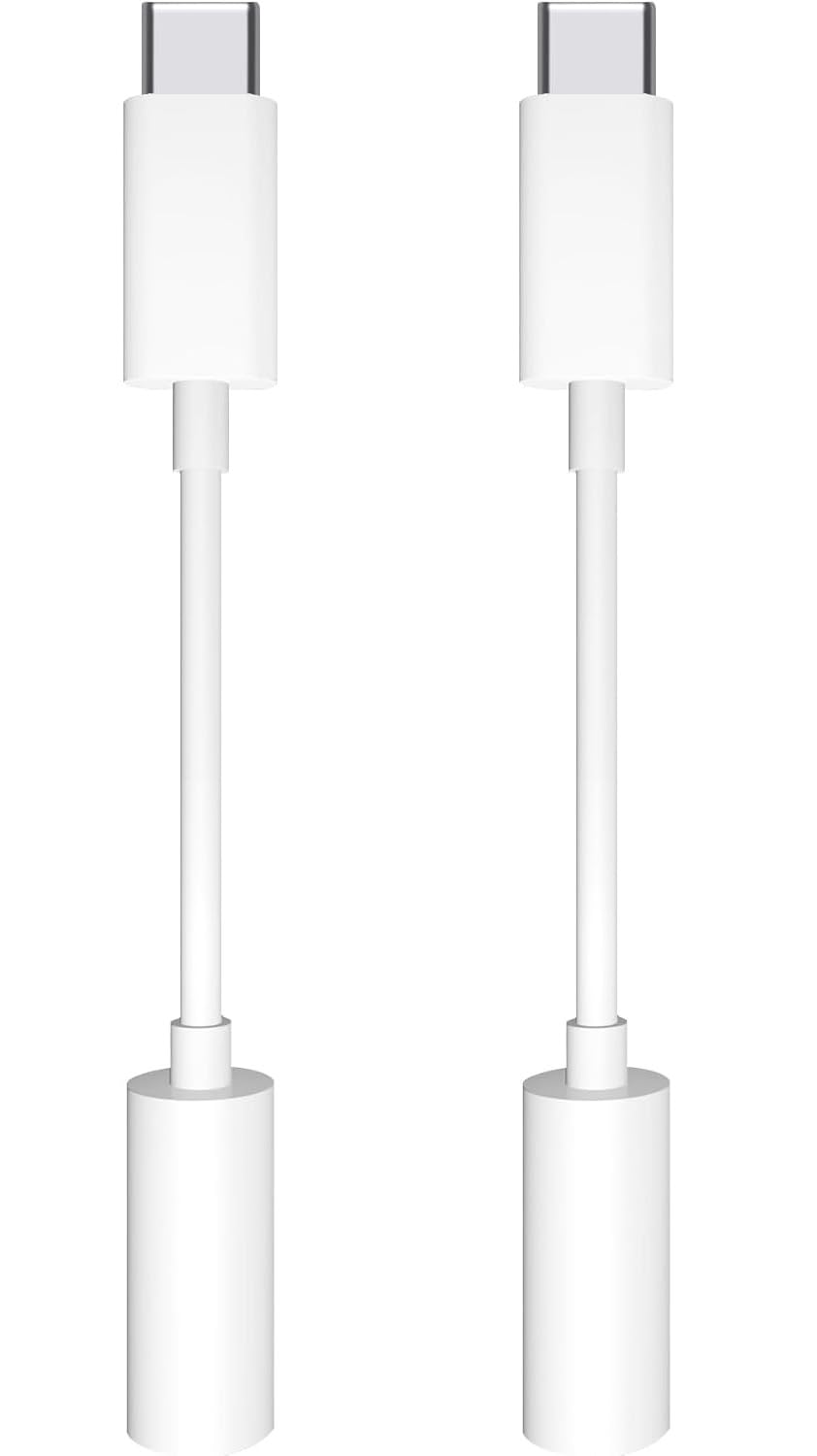 MDZBG USB C to 3.5mm Female Headphone Jack Adapter 2 Pack, Type C to Aux Audio Dongle Cable Cord Compatible with iPhone 15 16 Series, Pixel, Galaxy