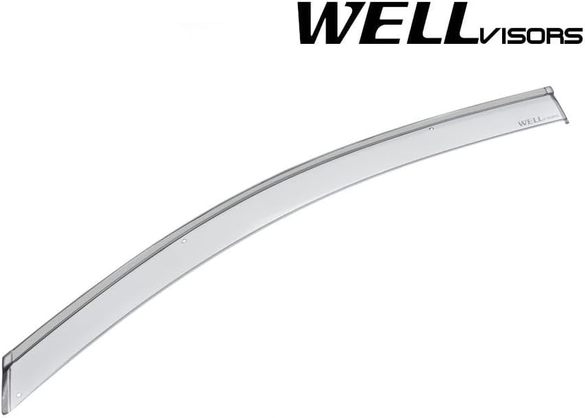 WellVisors Window Visors Wind Deflectors Compatible with Kia 2015-2021 Sedona with Black Trim Rain Guards 3-847KA018