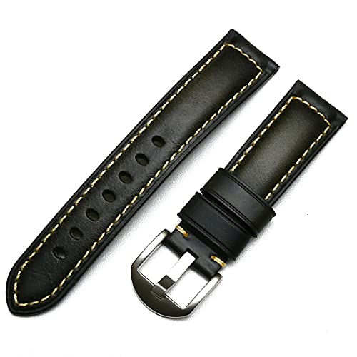 Bracelet de montre en cuir véritable 20mm résistant et confortable
