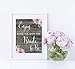 Andaz Press Wedding Bridal Shower Party Signs, Rustic Gray Wood Pink Floral Flowers, 8.5x11-inch, Enjoy Some Tea with the Bride to Be, 1-Pack, Unframed