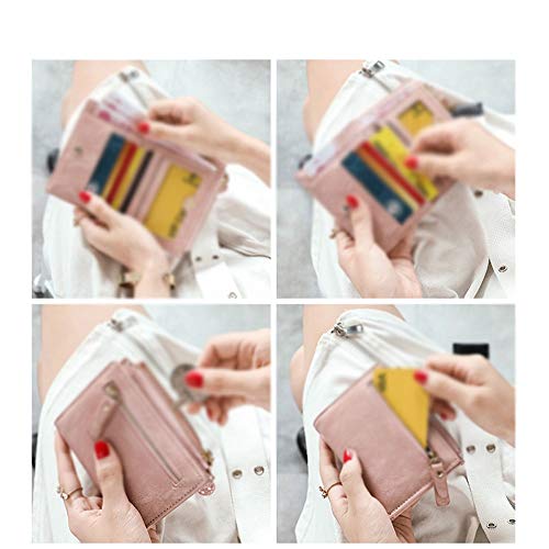 Women's Wallets Women Wallet Leather Short Zipper Coin Purse Multi-Card Position Credit Card Holder Bifold Fashion Cute Female Clutch Bag3